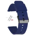Bracelet silicone 10 à 24 mm à dégagement rapide universel – Couleur du bracelet Blue-Black