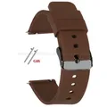 Bracelet silicone 10 à 24 mm à dégagement rapide universel – Couleur du bracelet Brown-Black