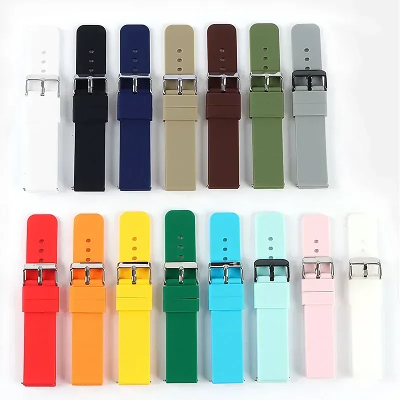 Bracelet silicone 10 à 24 mm à dégagement rapide universel