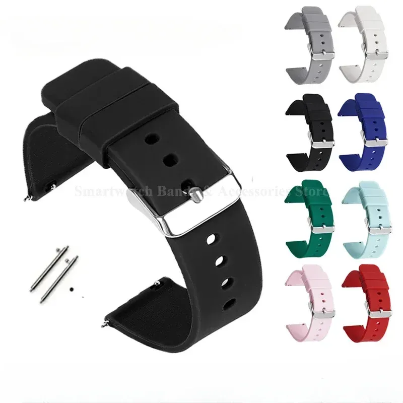 Bracelet silicone 10 à 24 mm à dégagement rapide universel