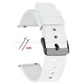 Bracelet silicone 10 à 24 mm à dégagement rapide universel – Couleur du bracelet White-Black