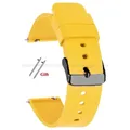 Bracelet silicone 10 à 24 mm à dégagement rapide universel – Couleur du bracelet Yellow-Black