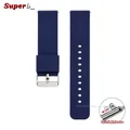 Bracelet silicone 12 à 24 mm fixation rapide – Couleur du bracelet bleu foncé