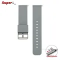 Bracelet silicone 12 à 24 mm fixation rapide – Couleur du bracelet gris