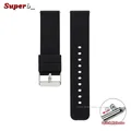 Bracelet silicone 12 à 24 mm fixation rapide – Couleur du bracelet noir