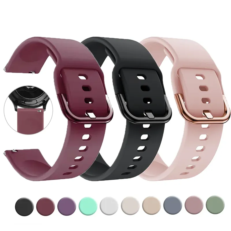 Bracelet silicone 18 à 22 mm pour Garmin et Venu