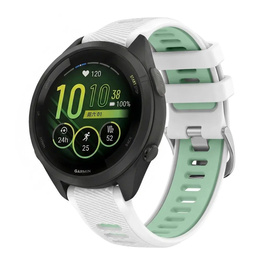 Bracelet silicone 18 à 22 mm pour Garmin et Vivoactive