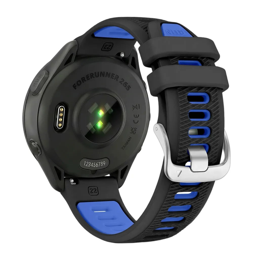 Bracelet silicone 18 à 22 mm pour Garmin et Vivoactive