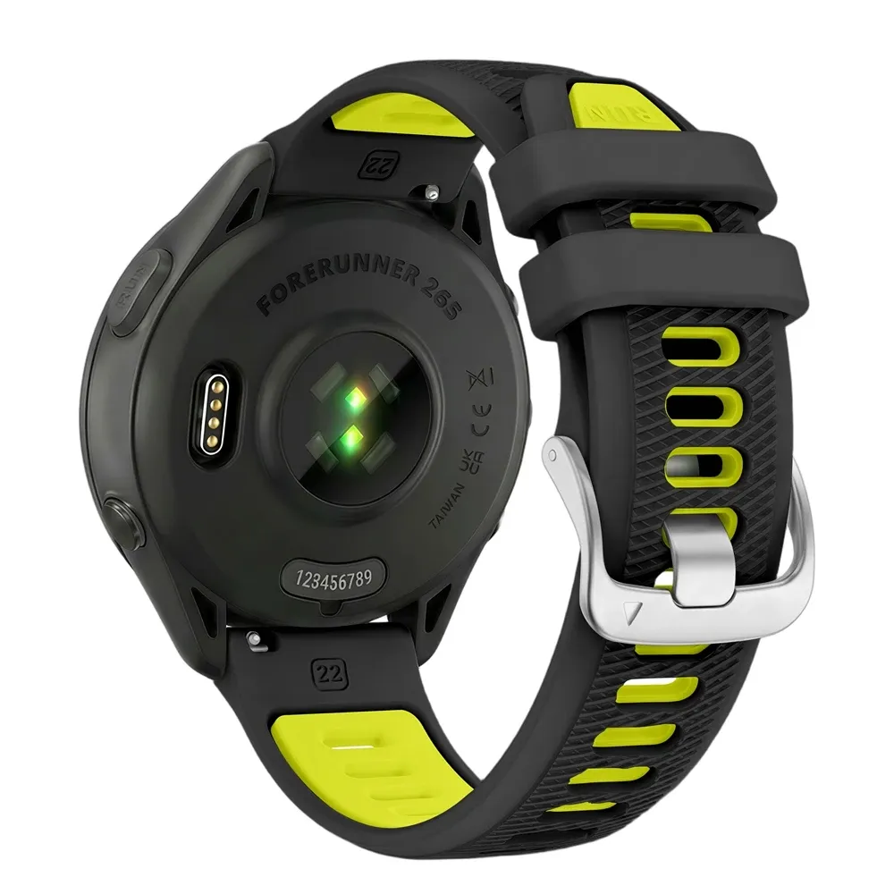 Bracelet silicone 18 à 22 mm pour Garmin et Vivoactive