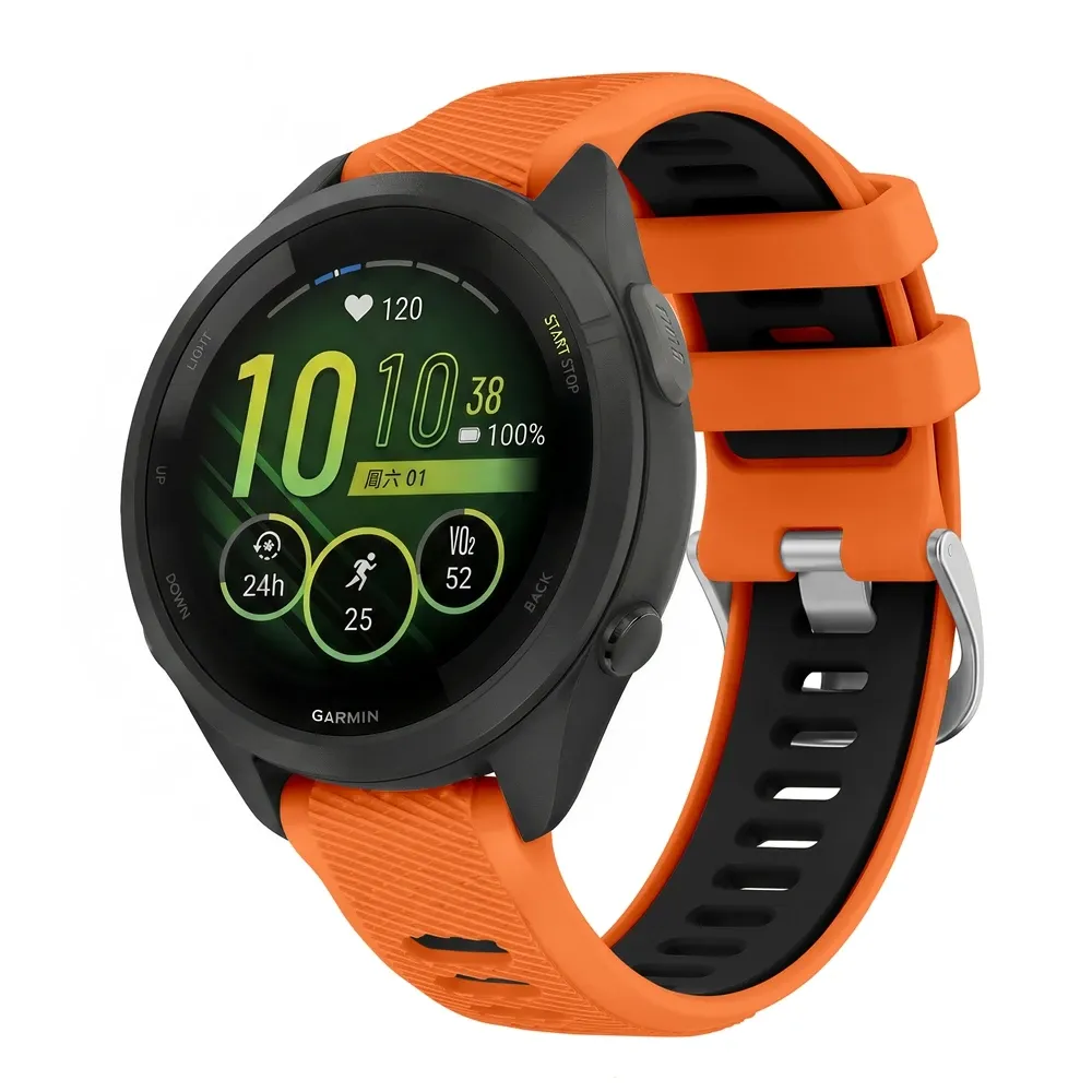 Bracelet silicone 18 à 22 mm pour Garmin et Vivoactive