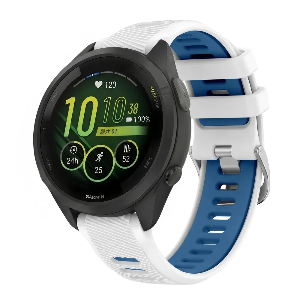 Bracelet silicone 18 à 22 mm pour Garmin et Vivoactive