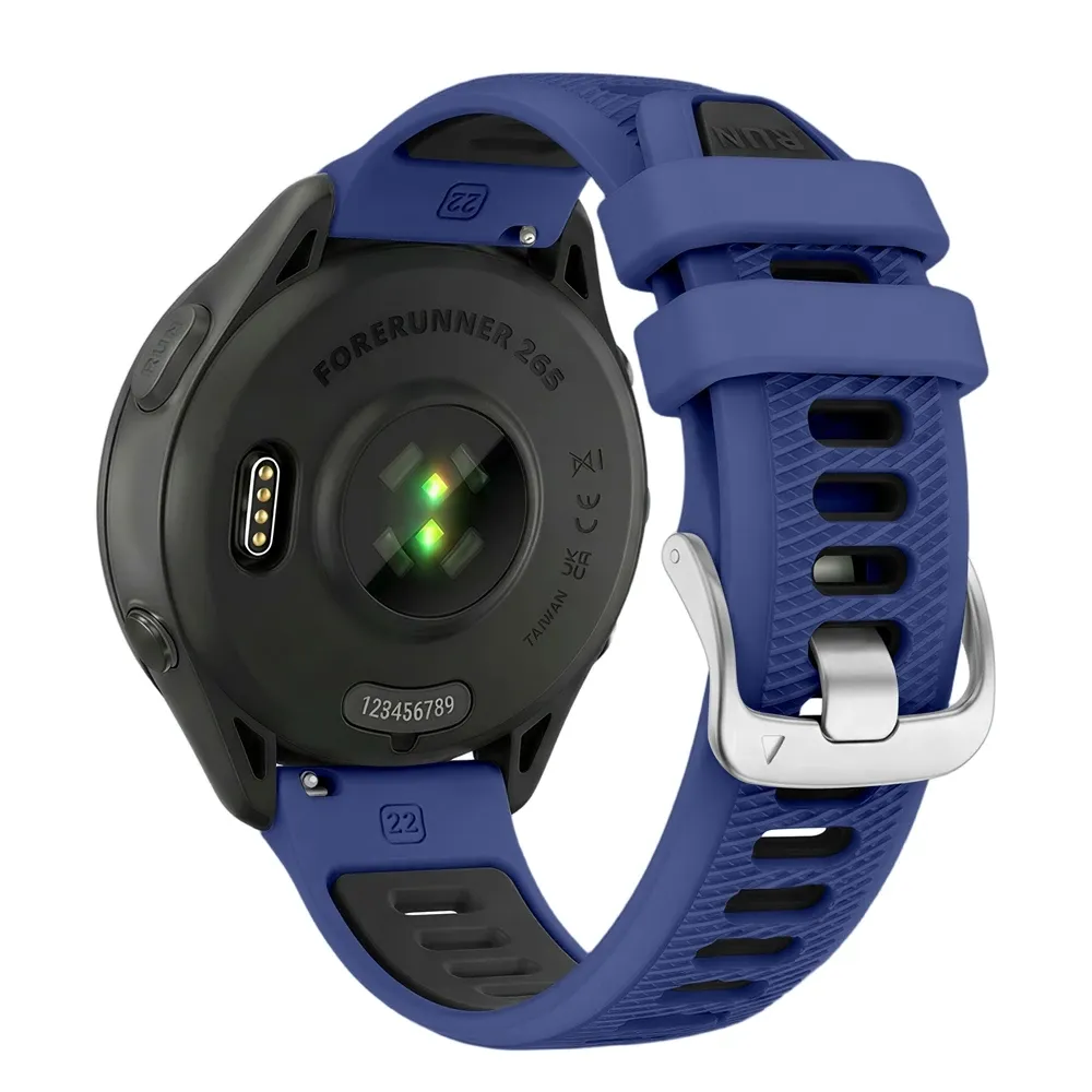 Bracelet silicone 18 à 22 mm pour Garmin et Vivoactive