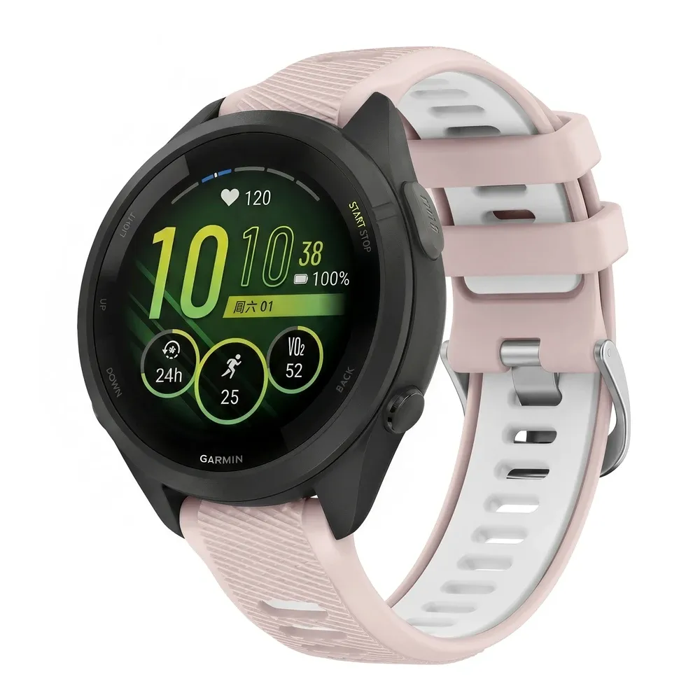 Bracelet silicone 18 à 22 mm pour Garmin et Vivoactive