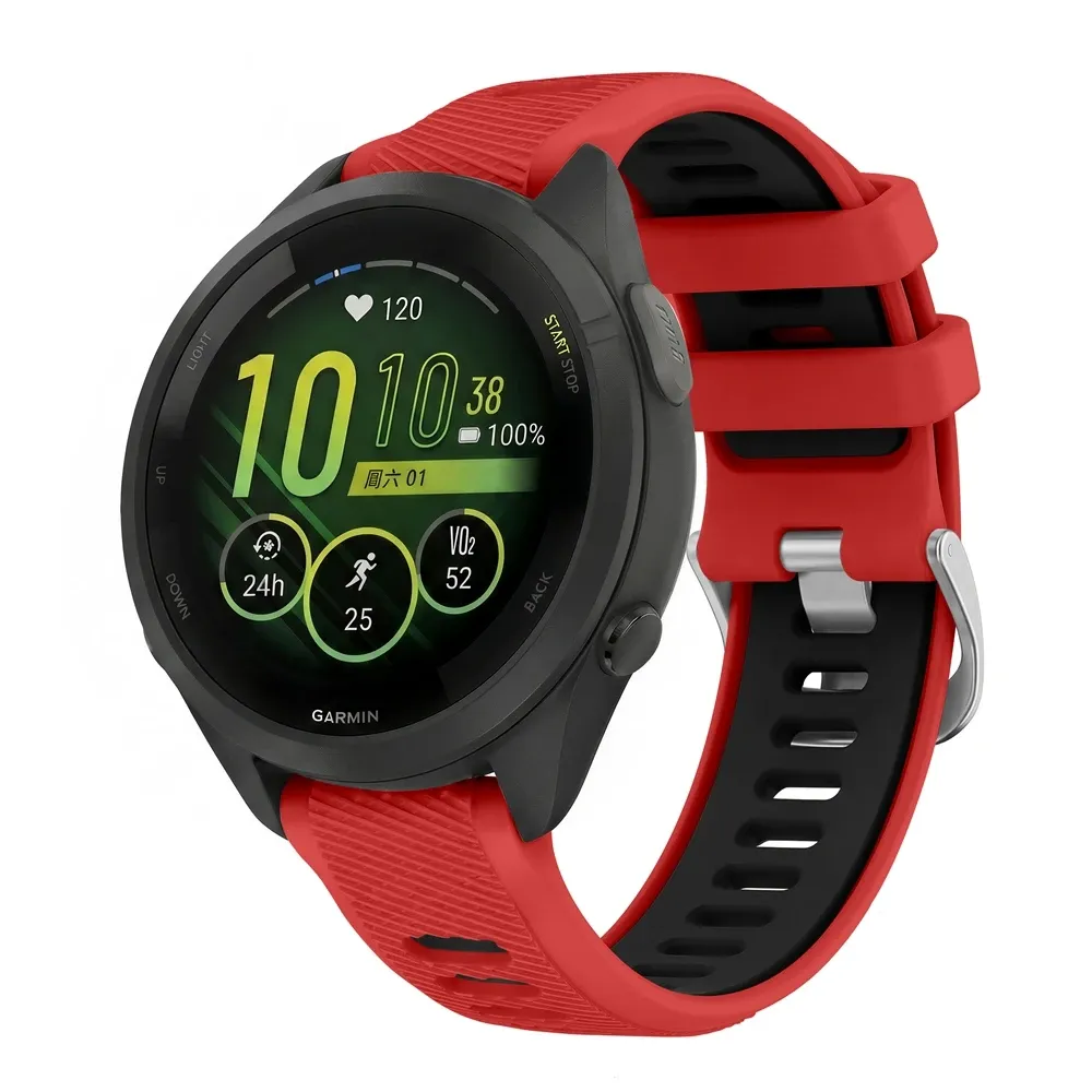 Bracelet silicone 18 à 22 mm pour Garmin et Vivoactive