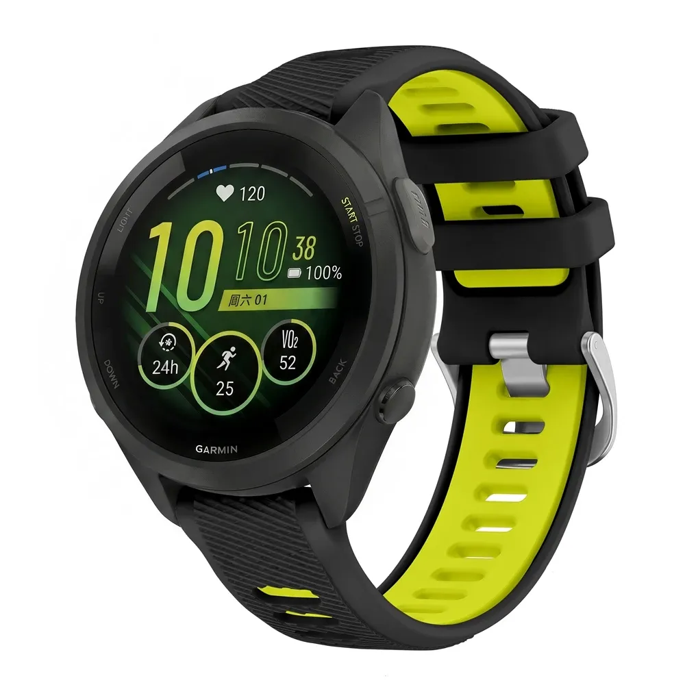 Bracelet silicone 18 à 22 mm pour Garmin et Vivoactive