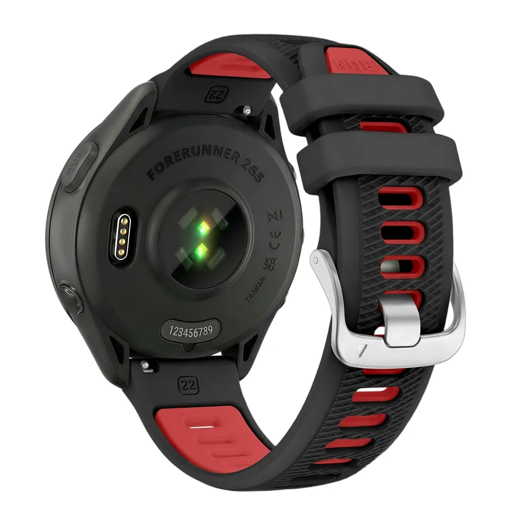 Bracelet silicone 18 à 22 mm pour Garmin et Vivoactive