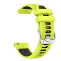 Bracelet silicone 18 à 22 mm pour Garmin et Vivoactive – Couleur du bracelet Noir Jaune (01)