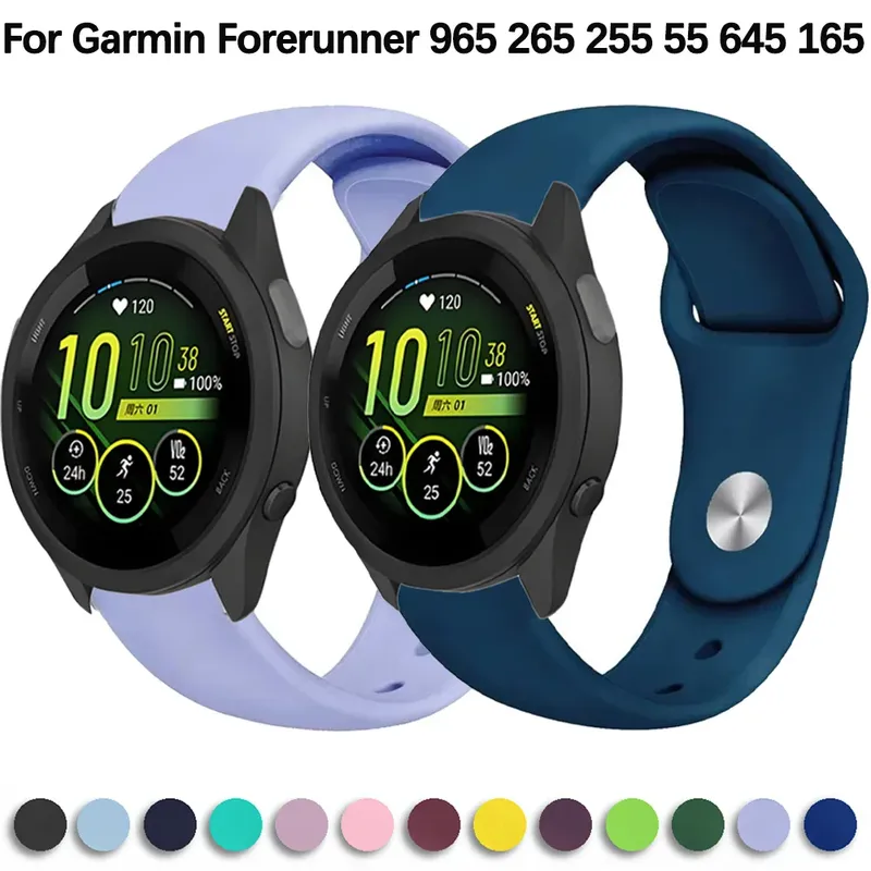 Bracelet silicone 18 à 22 mm pour Garmin Forerunner Venu