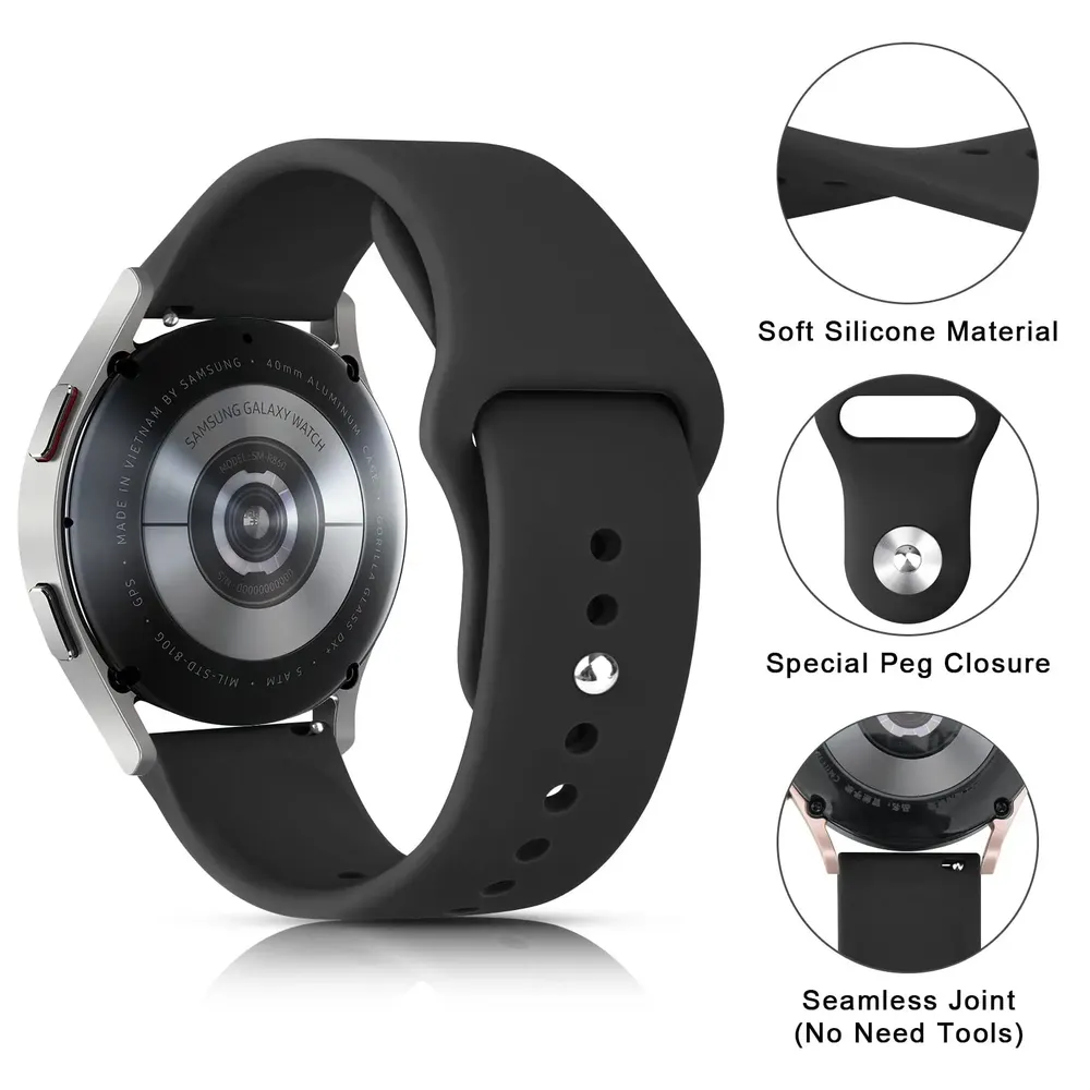 Bracelet silicone 18 à 22 mm pour Garmin Forerunner Venu