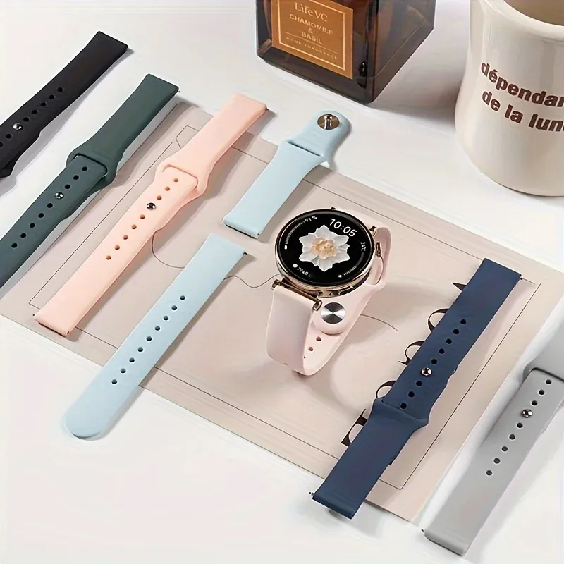 Bracelet silicone 18 à 22 mm pour Samsung et Huawei