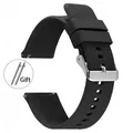 Bracelet silicone 18 à 22 mm sport étanche – Couleur du bracelet Black