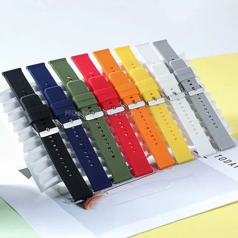 Bracelet silicone 18 à 22 mm sport étanche
