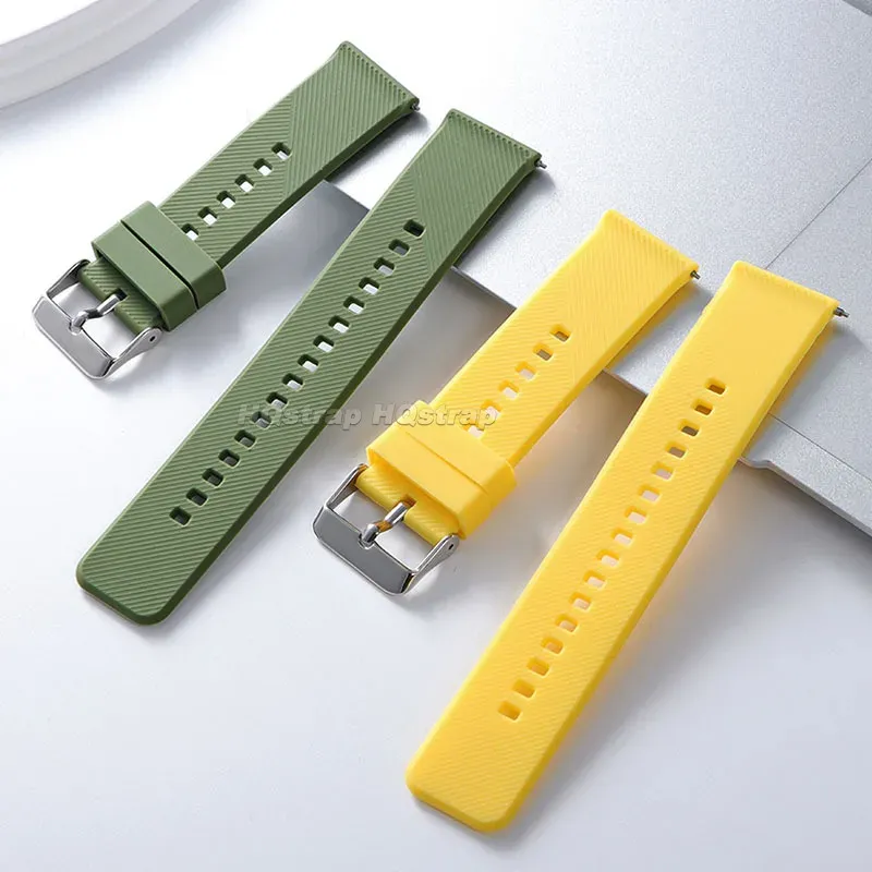 Bracelet silicone 18 à 22 mm sport étanche