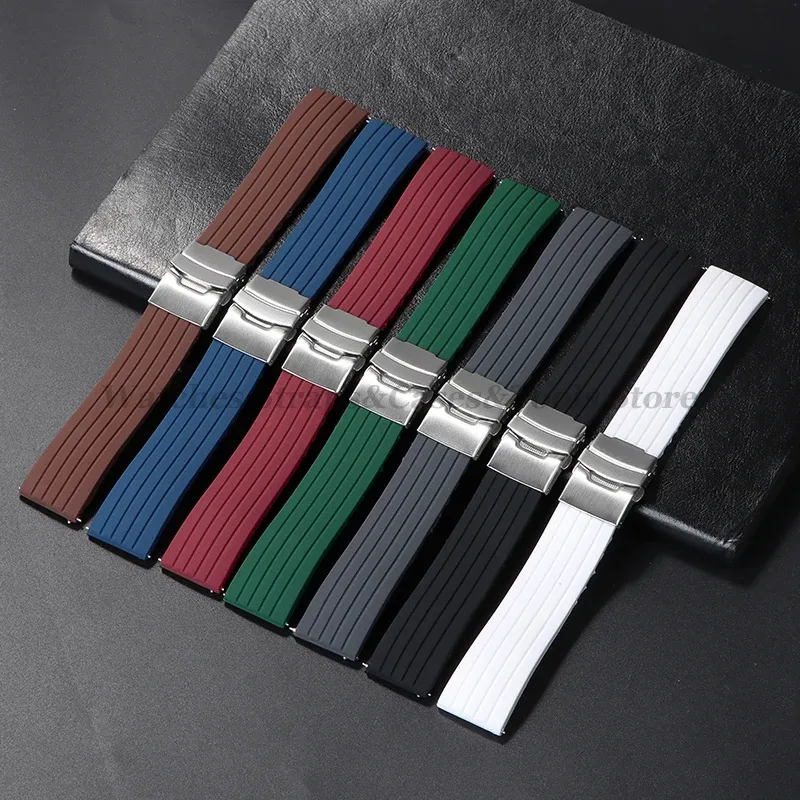 Bracelet silicone 18 à 24 mm pour Huawei et Seiko