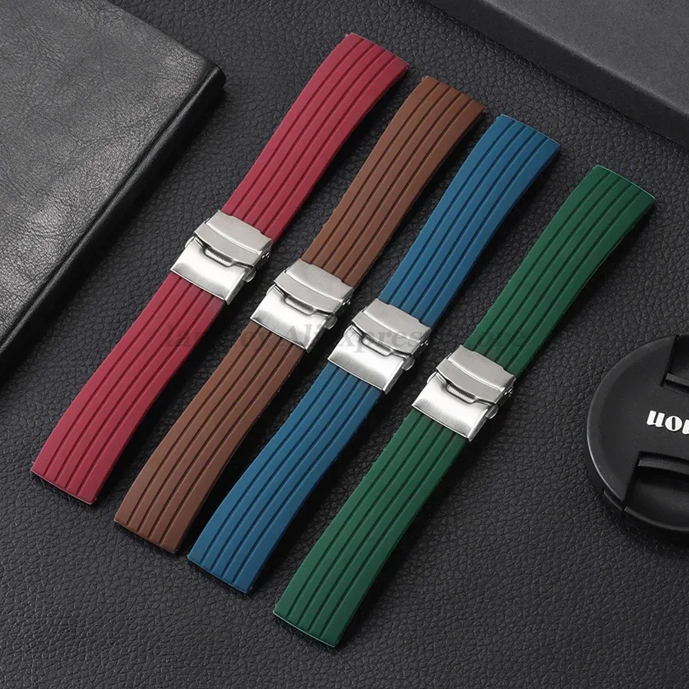 Bracelet silicone 18 à 24 mm pour Huawei et Seiko