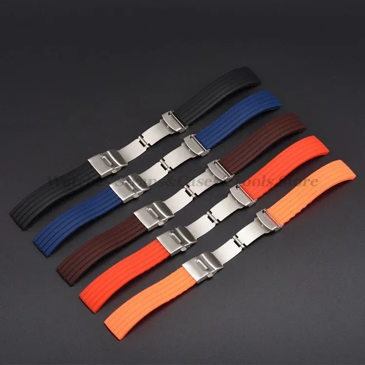 Bracelet silicone 18 à 24 mm pour Huawei et Seiko