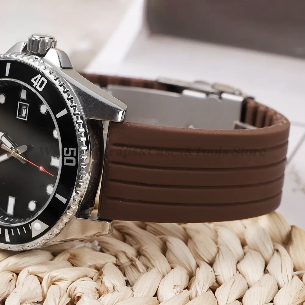 Bracelet silicone 18 à 24 mm pour Huawei et Seiko