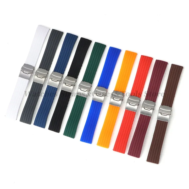 Bracelet silicone 18 à 24 mm pour Huawei et Seiko