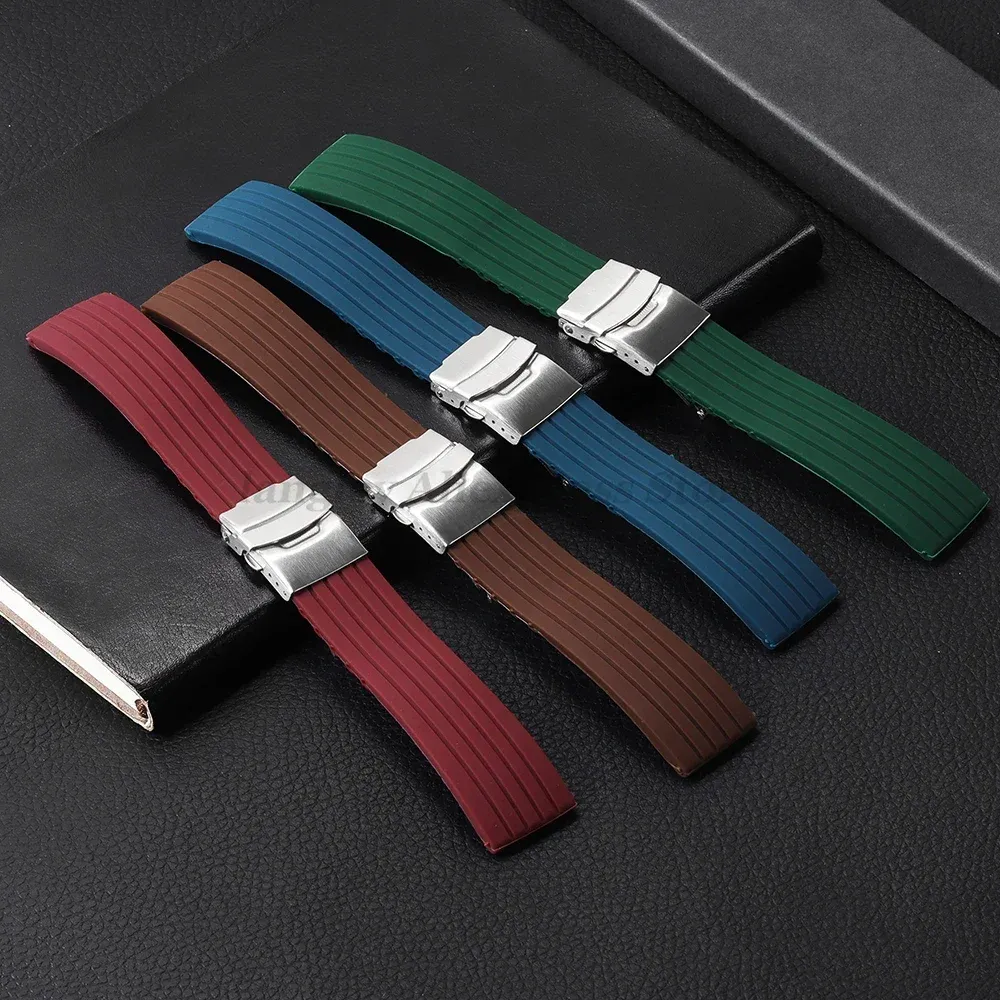 Bracelet silicone 18 à 24 mm pour Huawei et Seiko