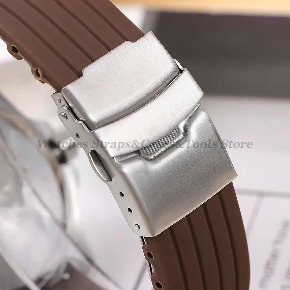 Bracelet silicone 18 à 24 mm pour Huawei et Seiko