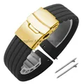 Bracelet silicone 18 à 24 mm pour Huawei et Seiko – Couleur du bracelet Gray Gold