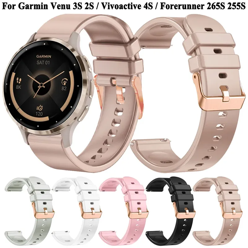 Bracelet silicone 18 mm pour Garmin Venu 3S Forerunner