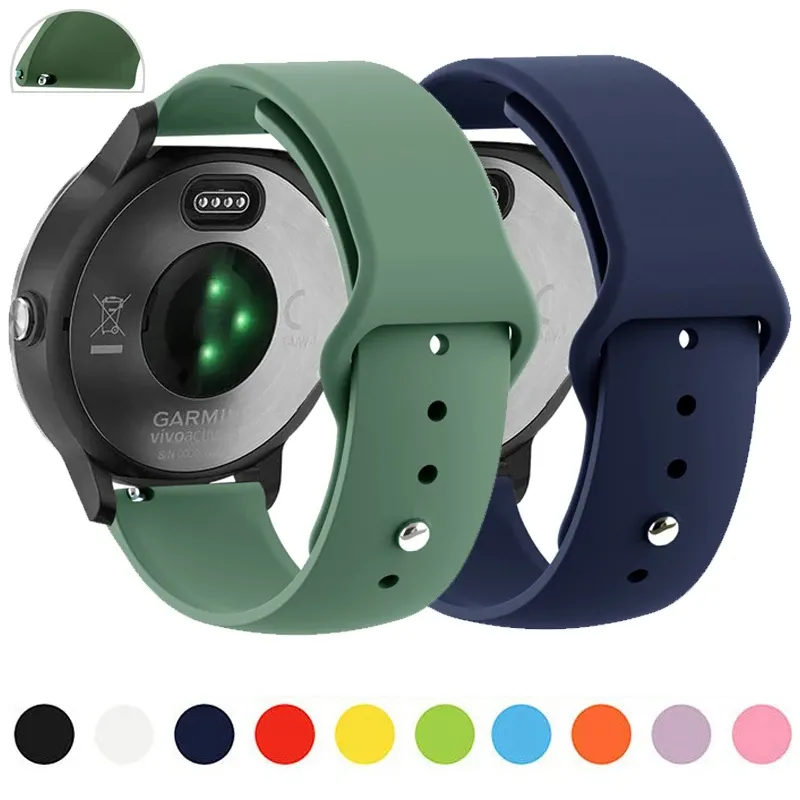 Bracelet silicone 20 à 22 mm Garmin Vivoactive