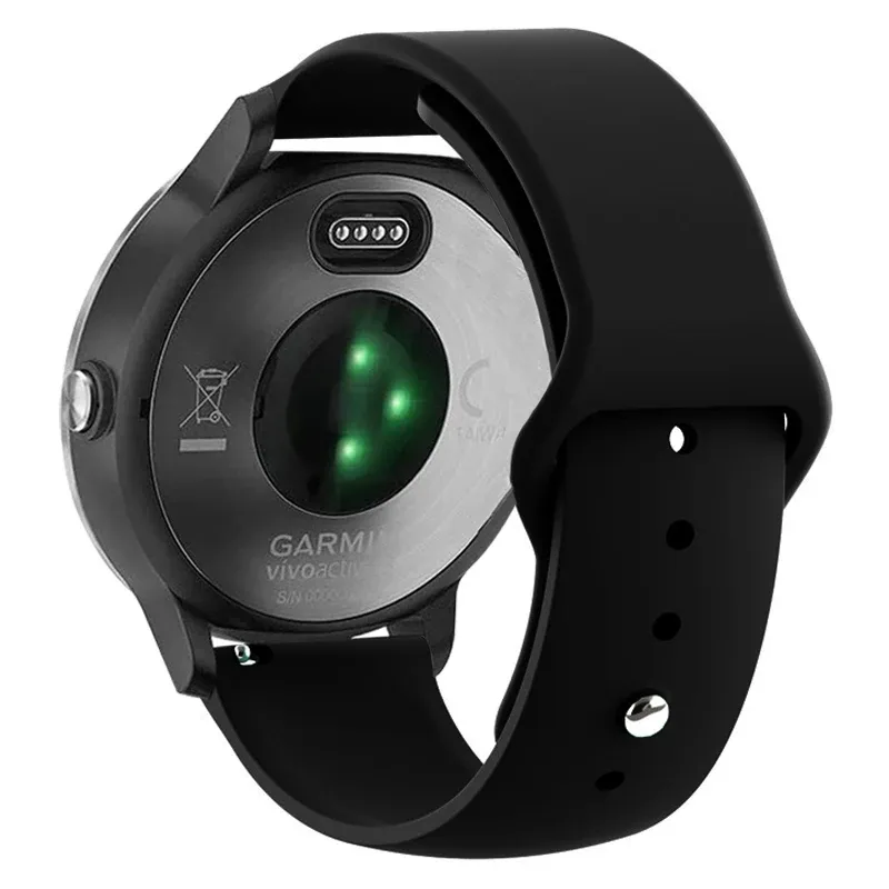 Bracelet silicone 20 à 22 mm Garmin Vivoactive