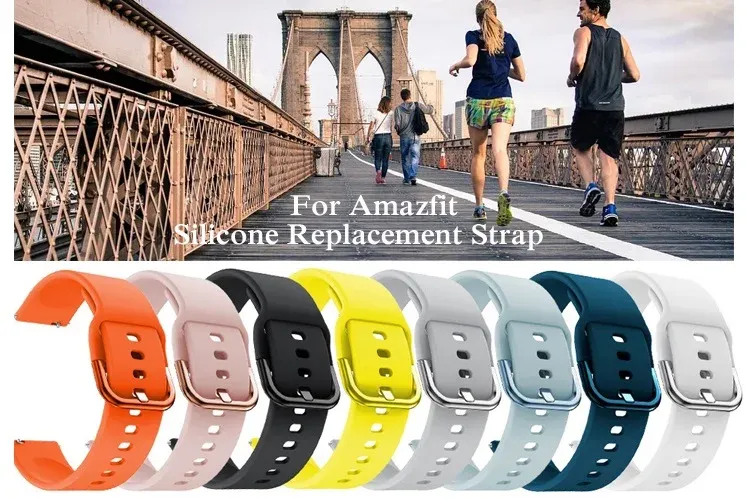 Bracelet silicone 20 à 22 mm pour Amazfit GTS GTR