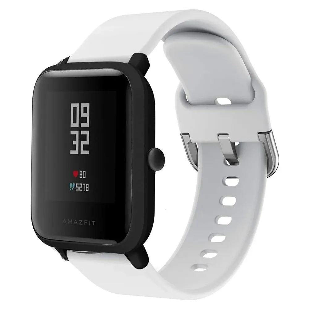 Bracelet silicone 20 à 22 mm pour Amazfit GTS GTR