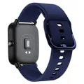 Bracelet silicone 20 à 22 mm pour Amazfit GTS GTR – Couleur du bracelet Midnight blue