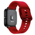 Bracelet silicone 20 à 22 mm pour Amazfit GTS GTR – Couleur du bracelet Red