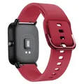 Bracelet silicone 20 à 22 mm pour Amazfit GTS GTR – Couleur du bracelet Wine red