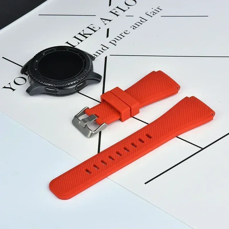Bracelet silicone 20 à 22 mm pour Samsung Galaxy Huawei