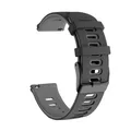 Bracelet silicone 20 à 22 mm pour TicWatch Pro – Couleur du bracelet Black Gray