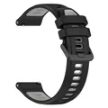 Bracelet silicone 20 à 22 mm pour TicWatch Pro – Couleur du bracelet Black Gray