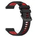 Bracelet silicone 20 à 22 mm pour TicWatch Pro – Couleur du bracelet Black Red