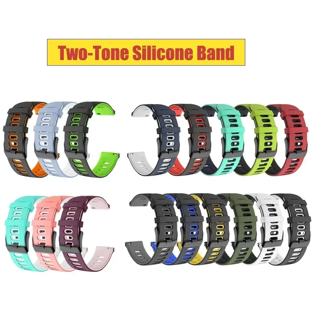 Bracelet silicone 20 à 22 mm pour TicWatch Pro