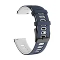 Bracelet silicone 20 à 22 mm pour TicWatch Pro – Couleur du bracelet Midnight Blue White
