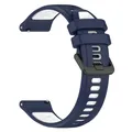Bracelet silicone 20 à 22 mm pour TicWatch Pro – Couleur du bracelet Midnight blue White
